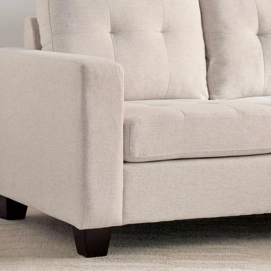 Luna Linen Fabric 3 Seater Convertible Sofa – a harmonious blend of versatility and contemporary elegance.