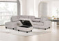 Sectional Set RAF Chaise LAF Sofa Storage Ottoman Beige & USB port