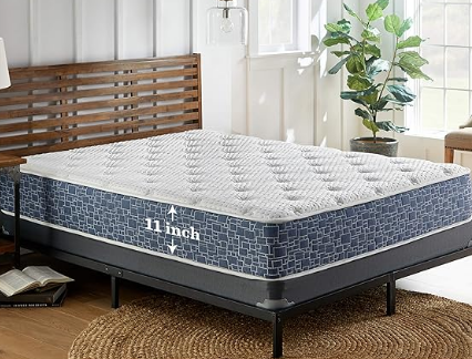 11 inches king spring mattress, Gel Memory Foam, Firm Support Foam