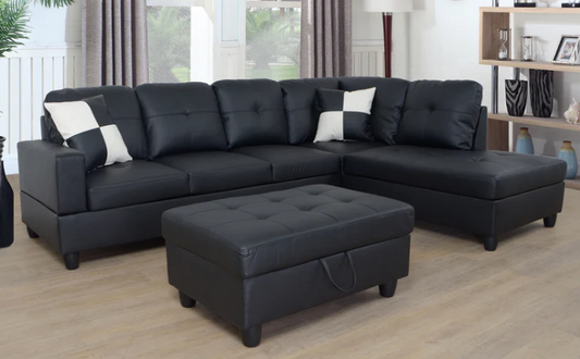 Belmont Sectional Sofa with ottoman