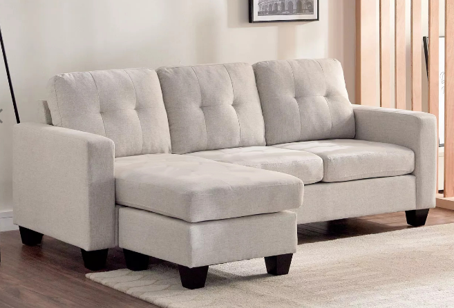 Luna Linen Fabric 3 Seater Convertible Sofa – a harmonious blend of versatility and contemporary elegance.