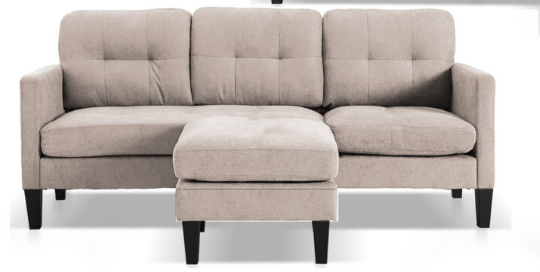 Luna Linen Fabric 3 Seater Convertible Sofa – a harmonious blend of versatility and contemporary elegance.