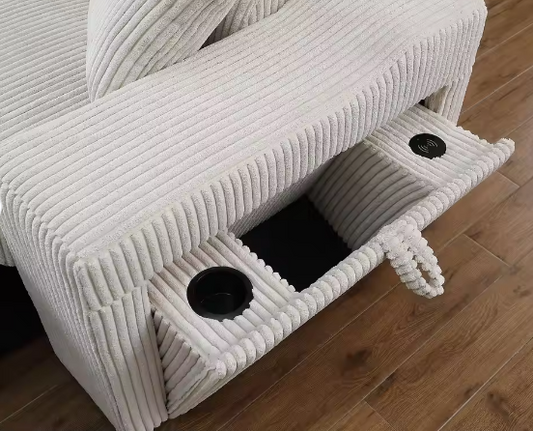 Pull Out L Shape Reversible Sofa Bed with Storage Chaise Wireless Charger Sectional Sofa Living Room Furniture