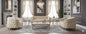 Chesterfield Sofa Luxury Velvet Couch Black and Gold Sofa, Mid Century Modern, Tufted Sofas & Gold Legs, 2 Pieces Living Room Sofas Couches Set for Living Room, 2 + 3 +1