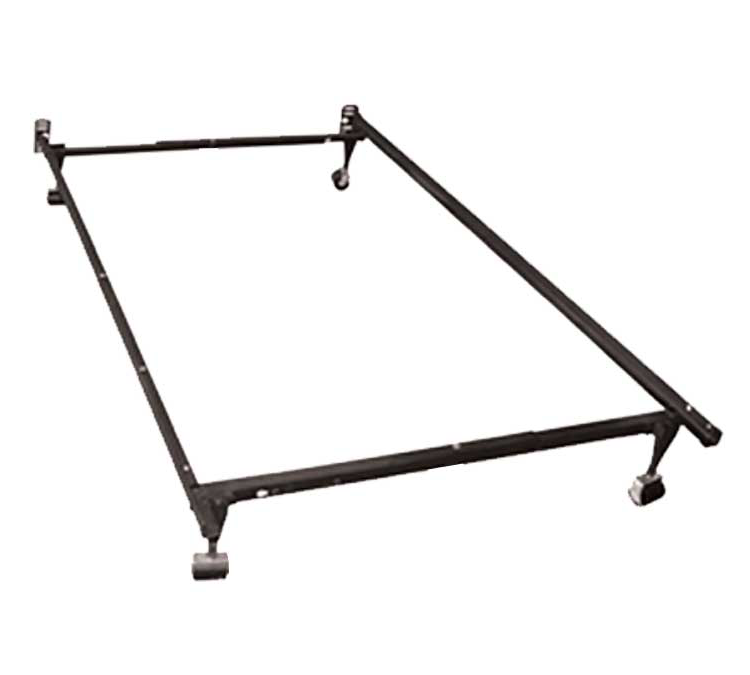 IF-14F Heavy-Duty Twin 39" Metal Bed Frame | 100% Steel Construction with Locking Wheels & Headboard Attachments