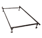 IF-14F Heavy-Duty Twin 39" Metal Bed Frame | 100% Steel Construction with Locking Wheels & Headboard Attachments
